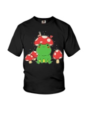 Frog with Mushroom Hat Snail Cottagecore Aesthetic Youth T-Shirt tile
