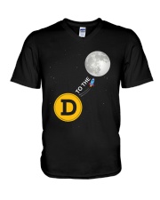 Dogecoin to the Moon V-Neck T-Shirt tile
