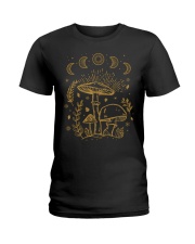 Goblincore Aesthetic Dark Academia Cottagecore Mushroom Ladies T-Shirt tile