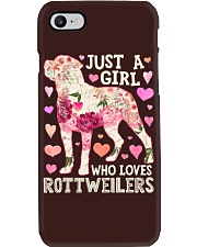 Just A Girl Who Loves Rottweilers Phone Case tile