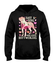 Just A Girl Who Loves Rottweilers Hooded Sweatshirt tile