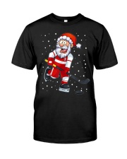 Santa Clause Christmas Ice Hockey Classic T-Shirt front