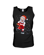 Santa Clause Christmas Ice Hockey Unisex Tank tile