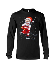 Santa Clause Christmas Ice Hockey Long Sleeve Tee tile