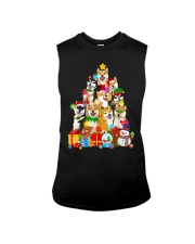 Shiba Inu Christmas Tree Lights Sleeveless Tee tile