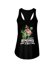 Flamingo- St Patricks Day Ladies Flowy Tank tile