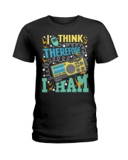 I Think Therefore I Ham Ladies T-Shirt tile