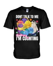 Don't Talk to Me I'm Counting Crochet Lovers Arts Crafts V-Neck T-Shirt tile