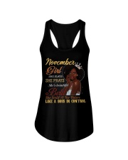 November Girl She Slays She Prays Beautiful Birthday Ladies Flowy Tank tile