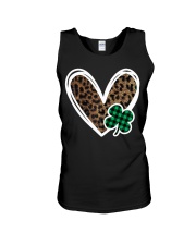 Cute St Patricks Day Leopard Unisex Tank tile