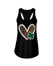 Cute St Patricks Day Leopard Ladies Flowy Tank tile