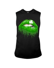 Green Lips Biting Sexy Irish Sleeveless Tee tile
