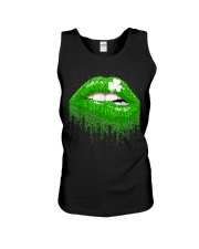 Green Lips Biting Sexy Irish Unisex Tank tile