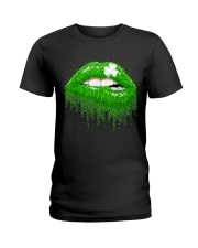 Green Lips Biting Sexy Irish Ladies T-Shirt tile