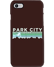 Retro Park City Utah Distressed Skiing T-Shirt Phone Case tile