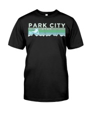 Retro Park City Utah Distressed Skiing T-Shirt Classic T-Shirt front