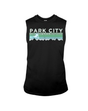 Retro Park City Utah Distressed Skiing T-Shirt Sleeveless Tee tile