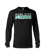 Retro Park City Utah Distressed Skiing T-Shirt Long Sleeve Tee tile