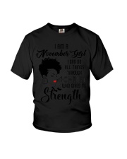 I'm a November Girl I can do all things through Christ Youth T-Shirt tile