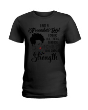 I'm a November Girl I can do all things through Christ Ladies T-Shirt tile