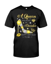 A Queen Was Born In December-Glitter Diamond Classic T-Shirt front