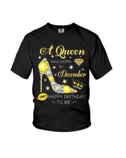 A Queen Was Born In December-Glitter Diamond Youth T-Shirt tile
