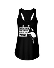 Life Begins End Of Comfort Zone Ladies Flowy Tank tile