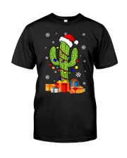 -Christmas Lights Cactus Lover Funny Gifts Family Matching T-Shirt Classic T-Shirt front