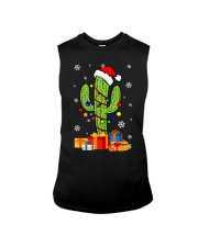 -Christmas Lights Cactus Lover Funny Gifts Family Matching T-Shirt Sleeveless Tee tile