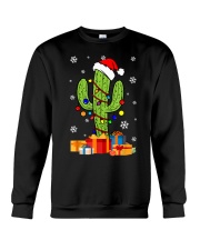 -Christmas Lights Cactus Lover Funny Gifts Family Matching T-Shirt Crewneck Sweatshirt tile
