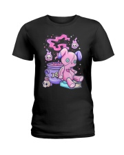 Cute Creepy Witchy Bear Ladies T-Shirt tile