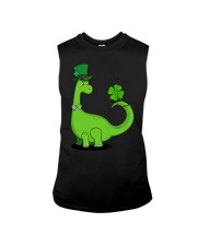 Dinosaur Shamrock St Patrick's Day Sleeveless Tee tile