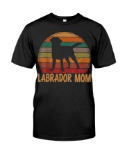 Retro Labrador Mom Dog Mother Pet Golden Black Lab Mama Classic T-Shirt front