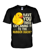 Rubber Duck Debugging V-Neck T-Shirt tile