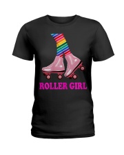 Roller Girl Roller Skates 1980s Ladies T-Shirt tile