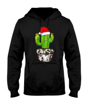 Merry Christmas Yall Cowhide Xmas Cactus Western Noel T-Shirt Hooded Sweatshirt tile
