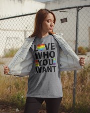 Love Who You Want LGBT-Q Gay Pride Flag Proud Ally Rainbow Classic T-Shirt apparel-classic-tshirt-lifestyle-07