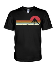 Ice Hockey Retro Style V-Neck T-Shirt tile