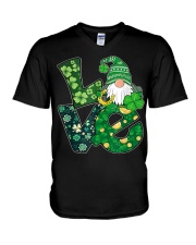 Gnome Love Funny St Patricks Day V-Neck T-Shirt tile