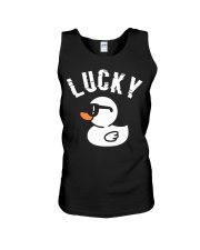 Lucky Duck Funny Unisex Tank tile