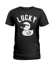 Lucky Duck Funny Ladies T-Shirt tile