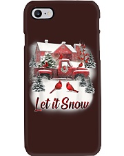 Let it snow Cardinal Bird Phone Case tile