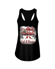 Let it snow Cardinal Bird Ladies Flowy Tank tile