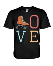 70s Skate Love - Vintage Retro V-Neck T-Shirt tile