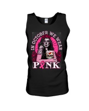 Breast Cancer Awareness Skull Unisex Tank tile