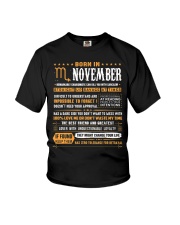 November Birthday Gifts - Born In November Scorpio Youth T-Shirt tile