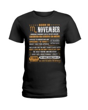 November Birthday Gifts - Born In November Scorpio Ladies T-Shirt tile