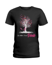 In October We Wear Pink Tree Ladies T-Shirt tile