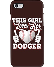 Girls Loves Her Dodger Baseball Phone Case tile