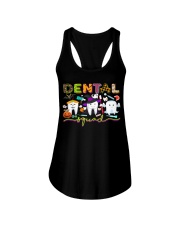 Dental Dentist Halloween Boos Crew Funny Costume Ladies Flowy Tank tile